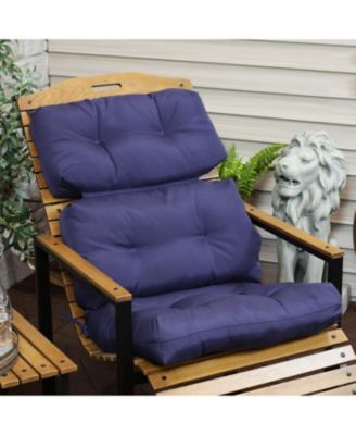 Indoor/Outdoor Olefin Polyester Tufted High Back Patio Dining Chair Cushion - 23" x 47"