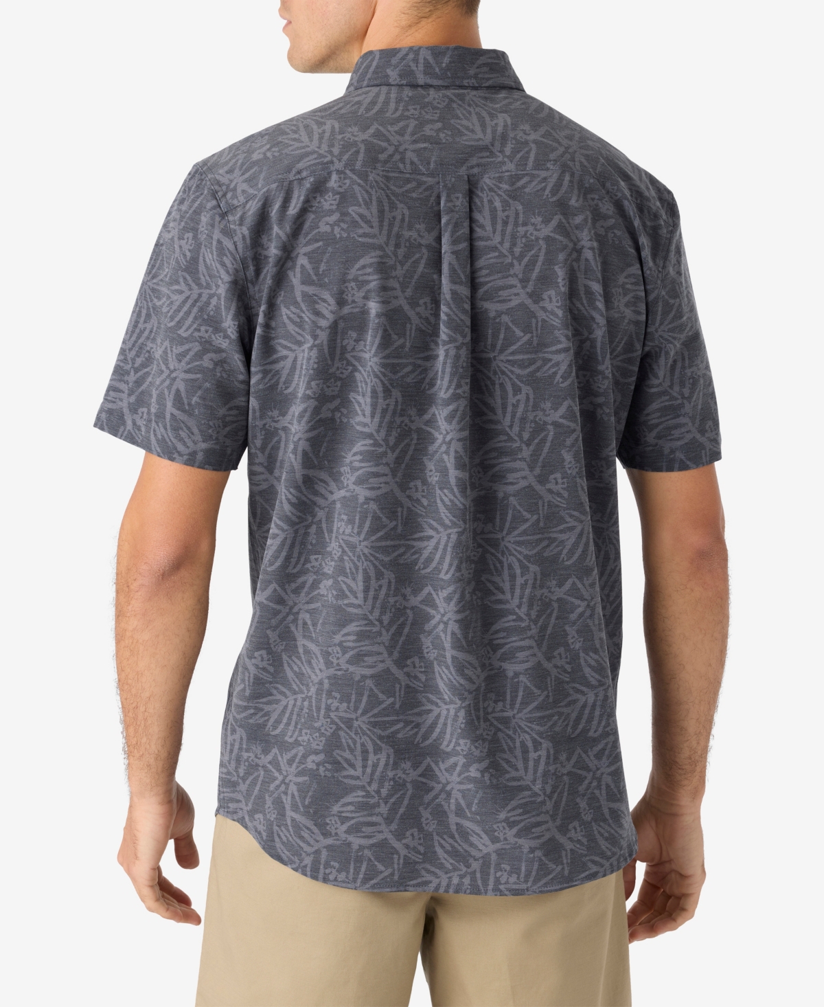 O'neill Men's Trvlr Short Sleeve Printed Button-front Performance Shirt In Graphite