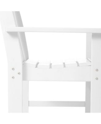 Outdoor Patio 3-Piece HDPE Adirondack Garden Chairs with Square Adirondack Side Table Set