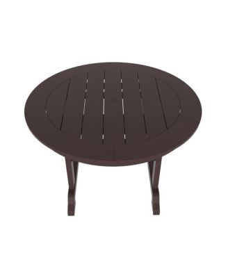 5-Piece HDPE Outdoor Patio Chair and Round Table Dining Set