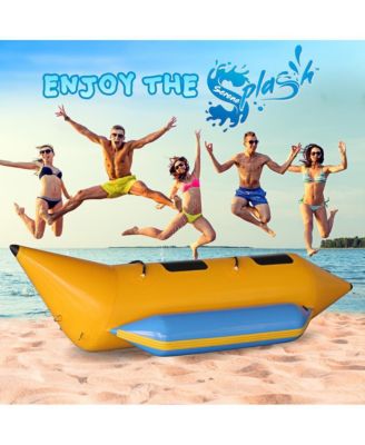 2-Person Inflatable Banana Boat, With Foot Pump & Repair Kit