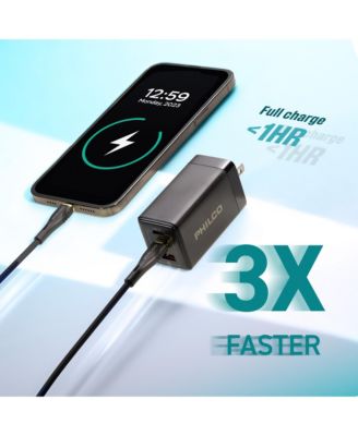 GaN USB-C Charger, 65W Power Delivery 3.0 Fast Charger, Compact and Efficient Wall Adapter for Smartphones, Laptops.