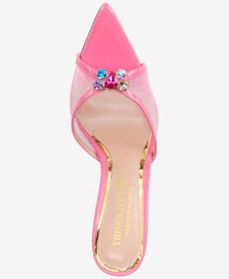 Women's Shena Luxurious Slip-on High-Heel Pointed Toe Mule Dress Sandals