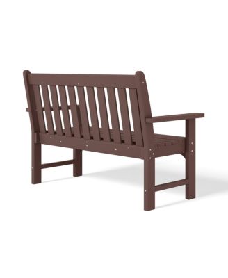 Outdoor 2-Person All-Weather HDPE Front Porch Garden Bench