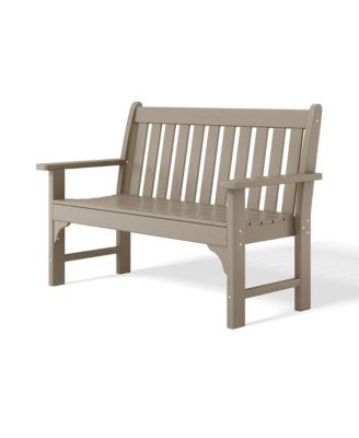 Outdoor 2-Person All-Weather HDPE Front Porch Garden Bench