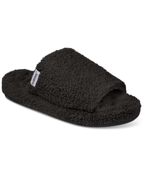 Женские тапочки Isotoner Signature Joey Cozy Plush Slide, цвет: Чёрный