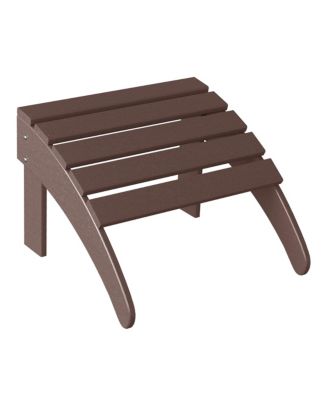 3-Piece Adirondack Chair with Cup Holder and Folding Ottoman and Table Set