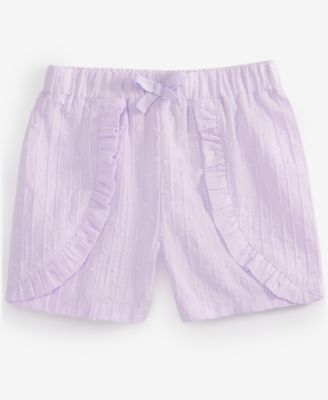 Baby Girls Clip-Dot Cotton Shorts, Created for Macy's  