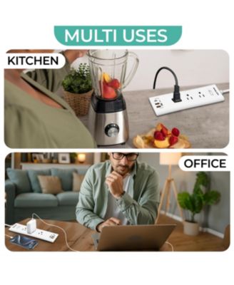 30W Wall Outlet, 1.8 Meter AC Plug, 1 USB-C, 2 USB-A, OCP Switch, 110-220V, Safe and Durable for Home