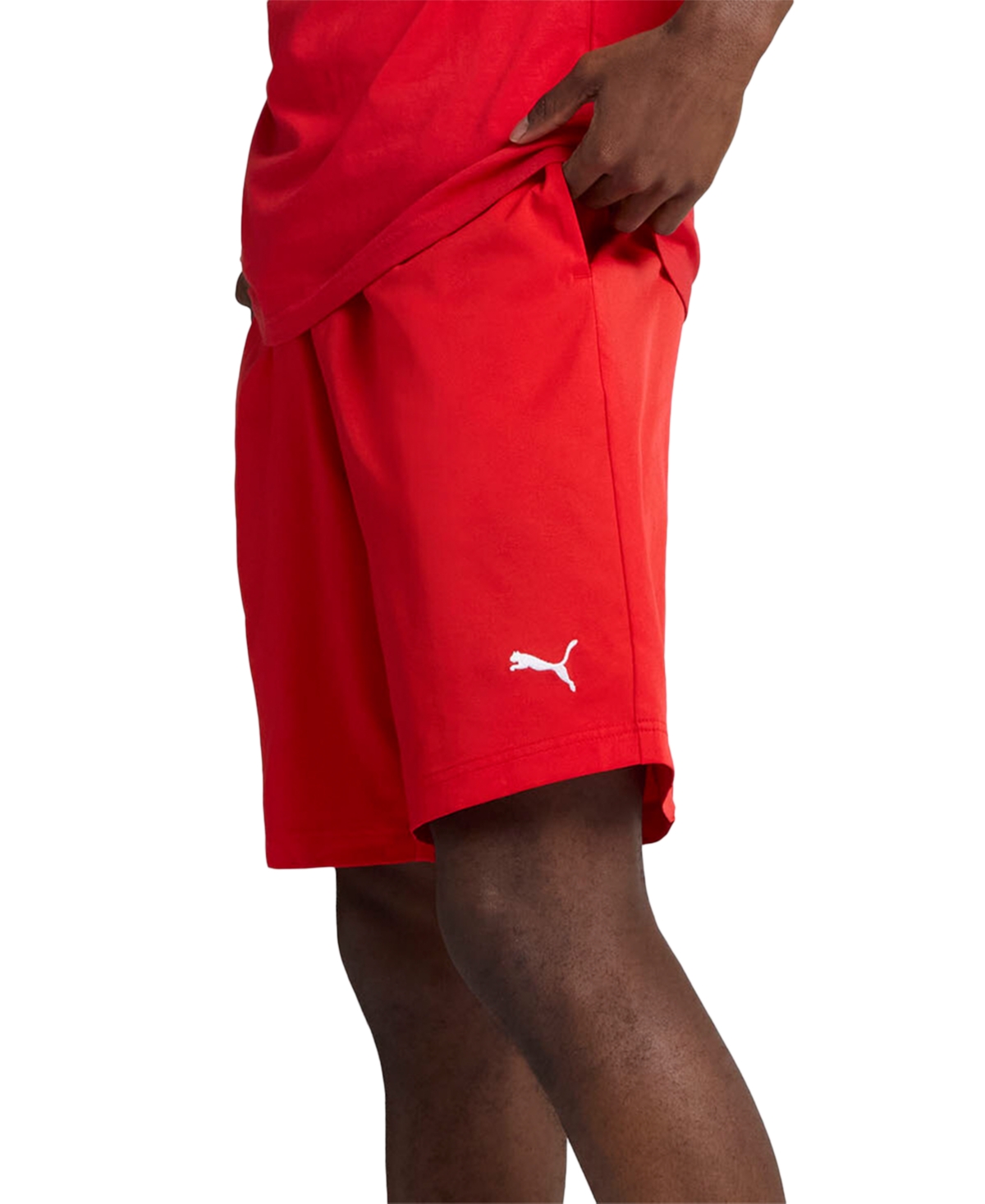 Puma Men's Woven Logo Shorts In Red