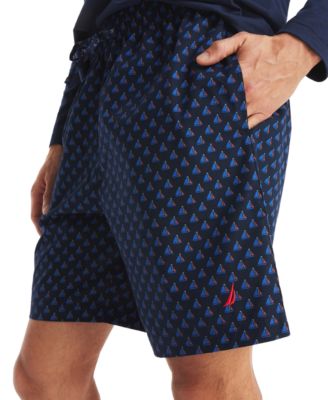 Men's Sailboat Print Poplin 8" Sleep Shorts