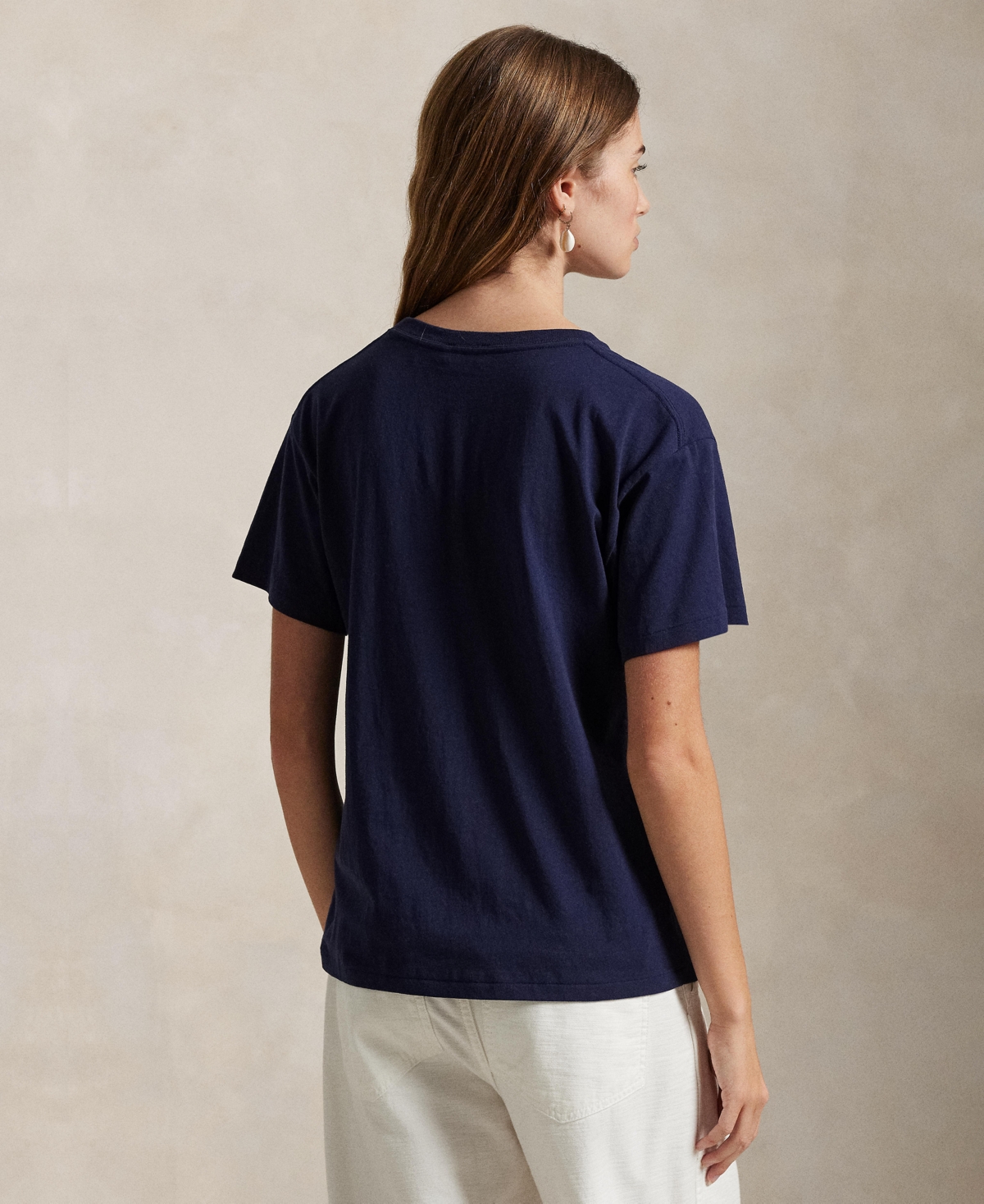Shop Polo Ralph Lauren Women's Polo Bear Cotton Jersey Tee In New Navy