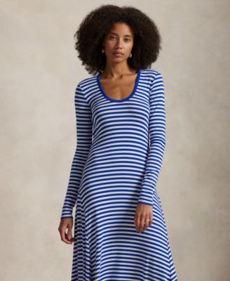 Women's Striped Scoopneck Dress