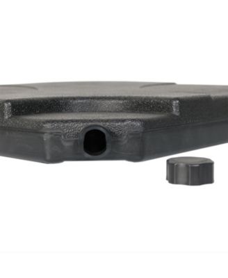 4-Piece Cantilever Umbrella Base Plates Set -For Cross-Style Bases - Fill with Sand or Water - Black