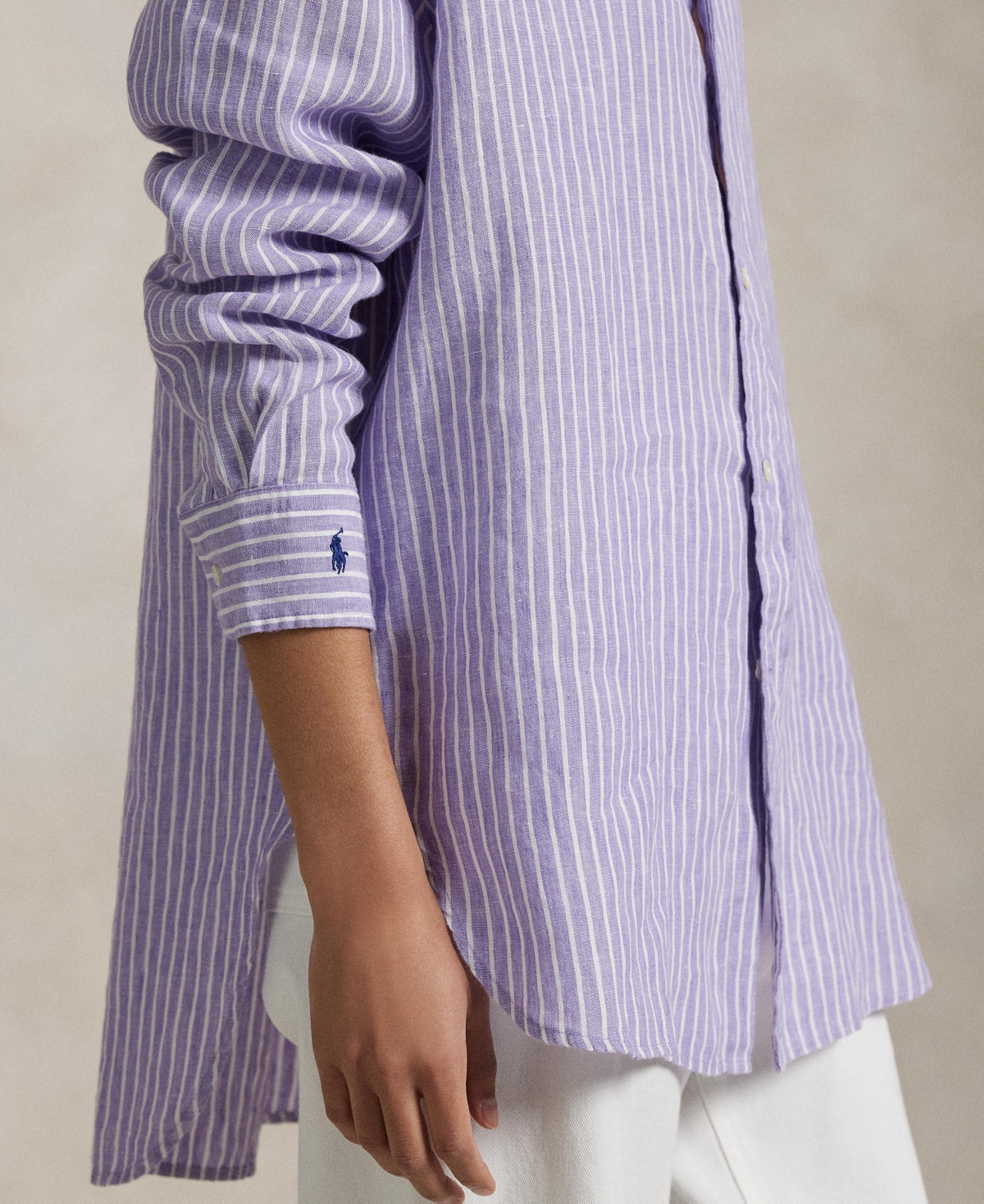 Polo Ralph Lauren Women's Classic-Fit Striped 100% Linen Shirt