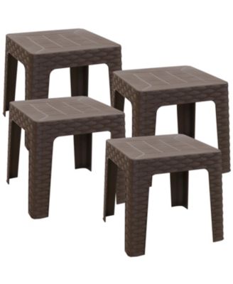 18" Square Polypropylene Indoor/Outdoor Patio Side Table