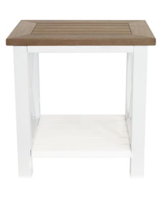 Farmhouse Multi-Purpose Rustic Side Table with Shelf