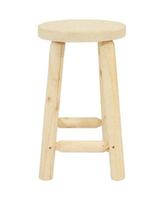 Unfinished Wood Round Top Counter-Height Stool - Fir Wood - 24"