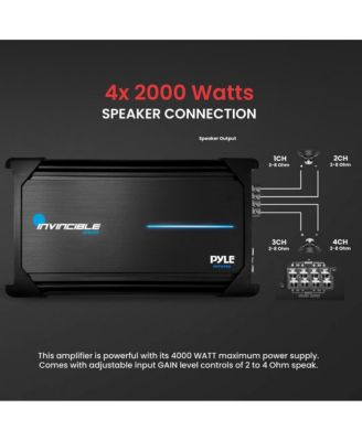 4 Channel 2000W Max Bridgeable Mosfet Amplifier, Invincible Series