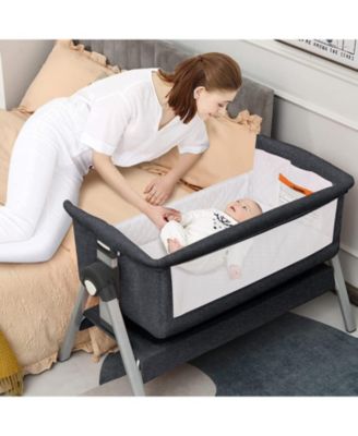 Portable Baby Bedside Sleeper with Adjustable Heights and Angle