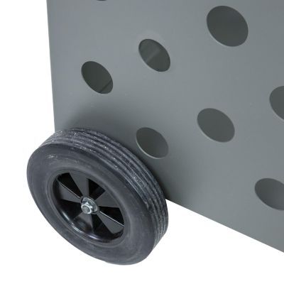 Powder-Coated Steel Log Cart - 34" H - Gray