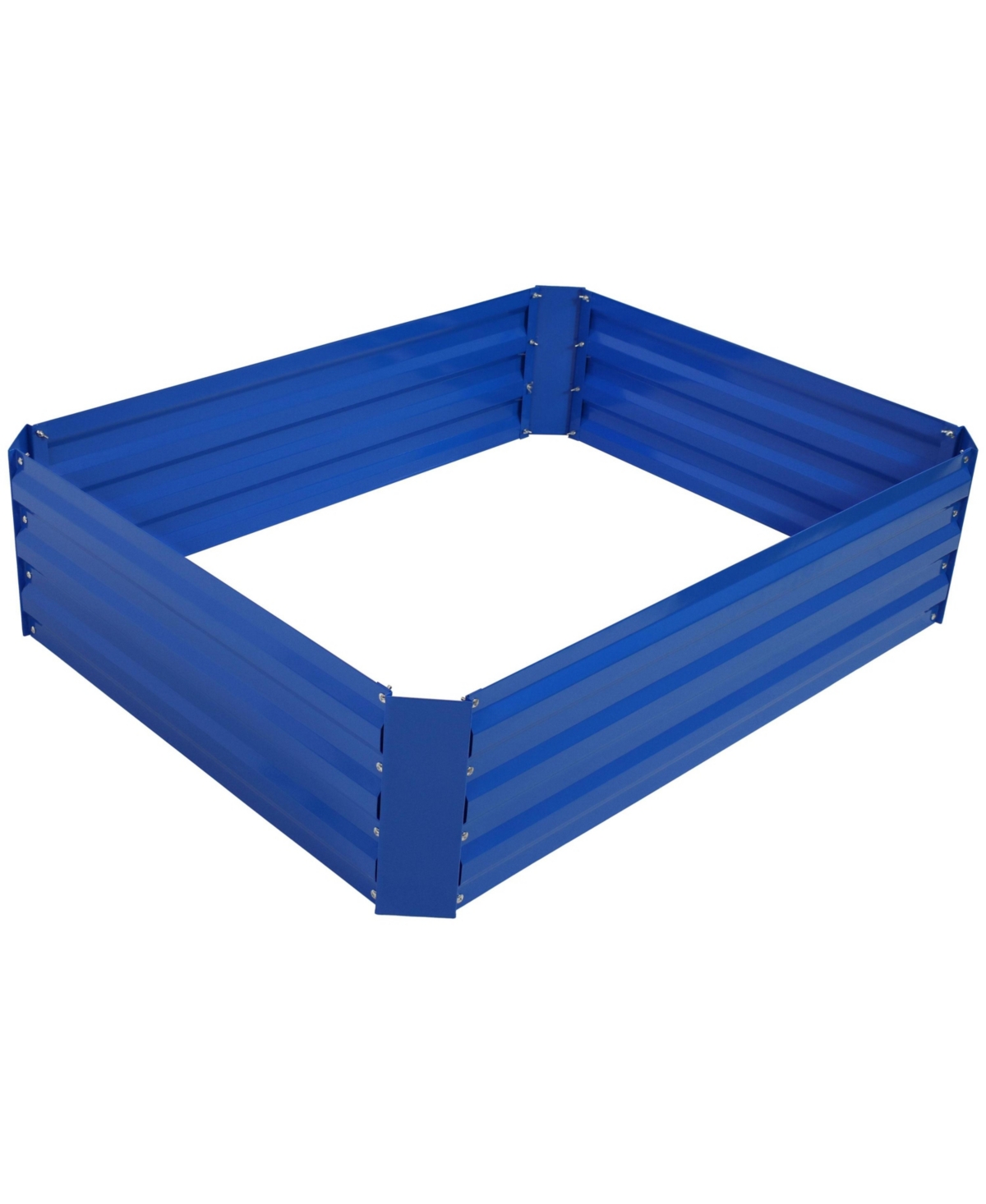 Galvanized Rectangle Raised Garden Bed - Blue
