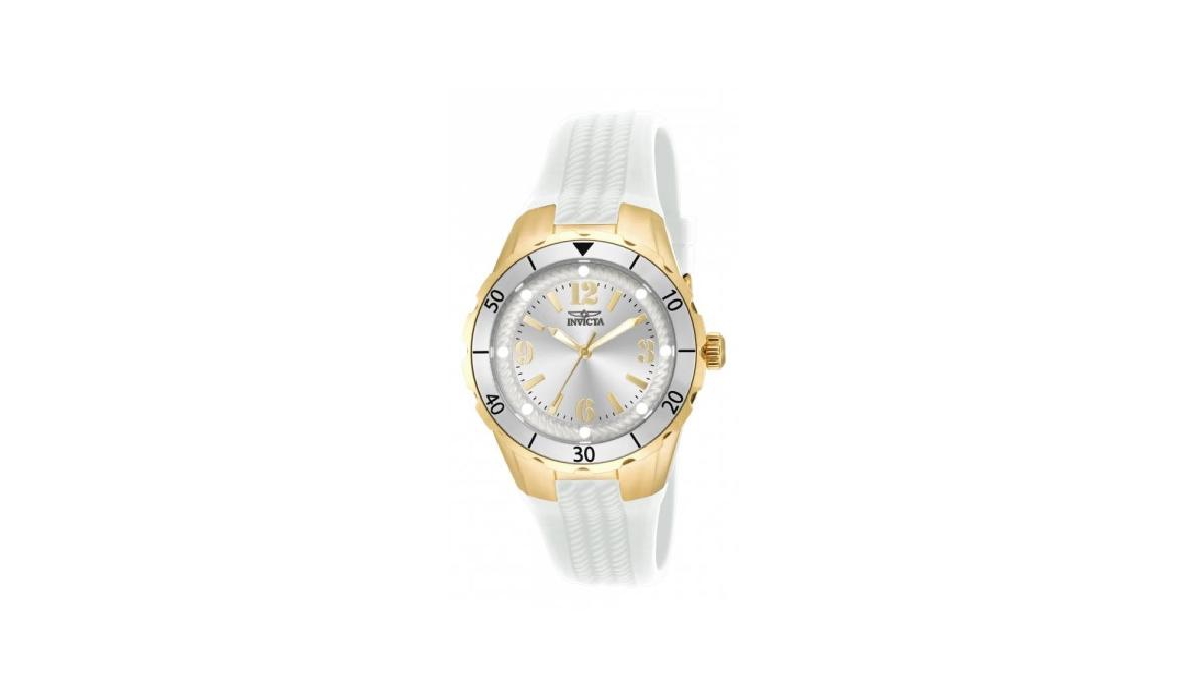 Women's 17484 Angel Quartz 3 Hand Silver Dial Watch - White