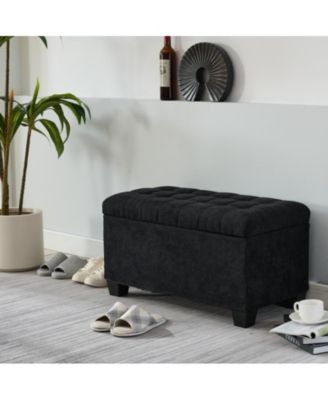Storage Ottoman Bench with Metal Frame, Versatile Shoe Bench for Bedroom, Entryway, Living Room-The Pop Home