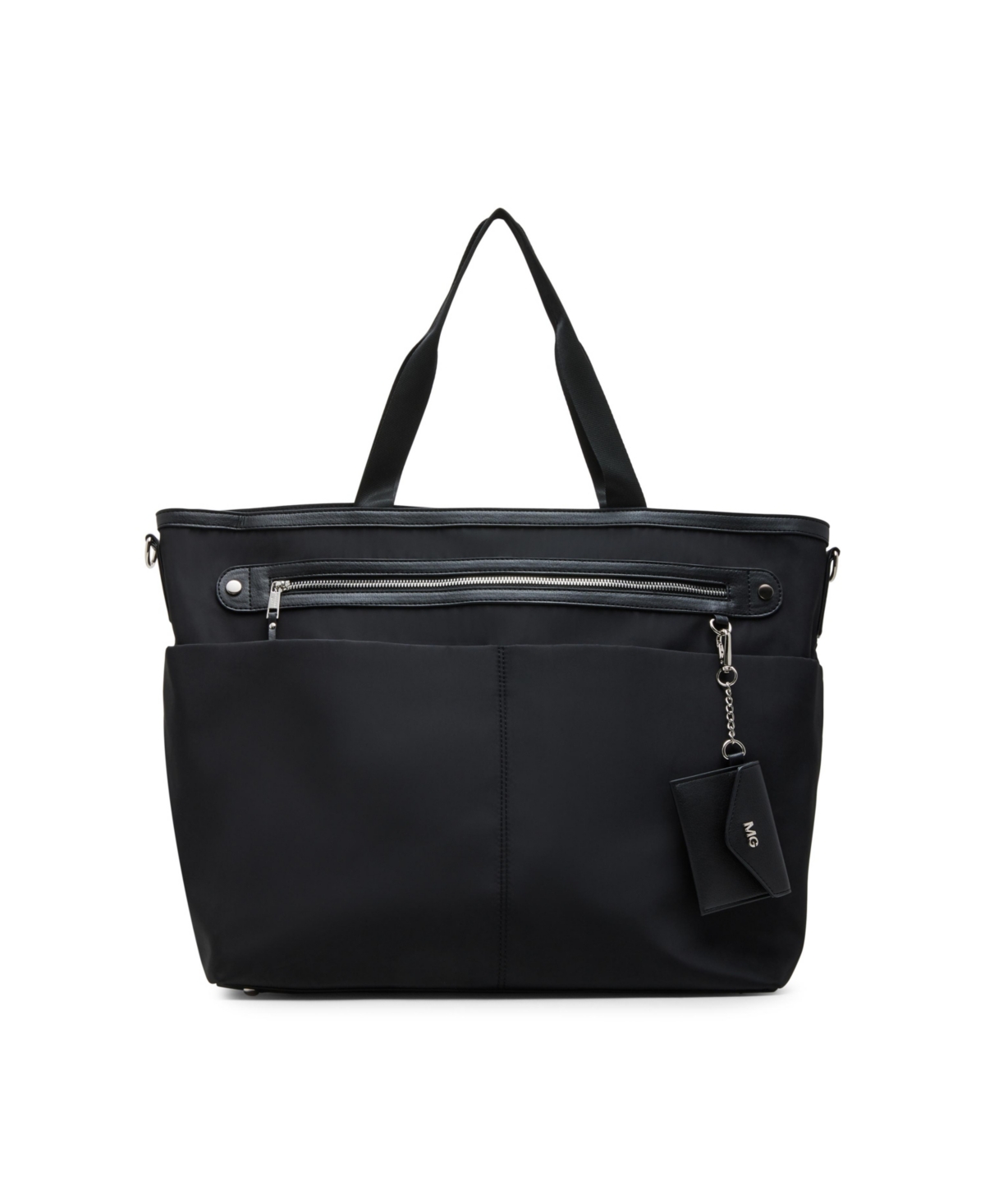 Madden Girl Polyester Small Weekender Duffle Bag With Pouch In Black