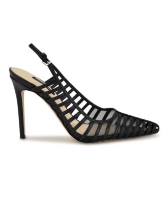 【NINE WEST】Filane Mesh Slingback Heels ★関税・送料無料★ Nine West Women's Filane Stiletto Heel Pointy Toe Dress
