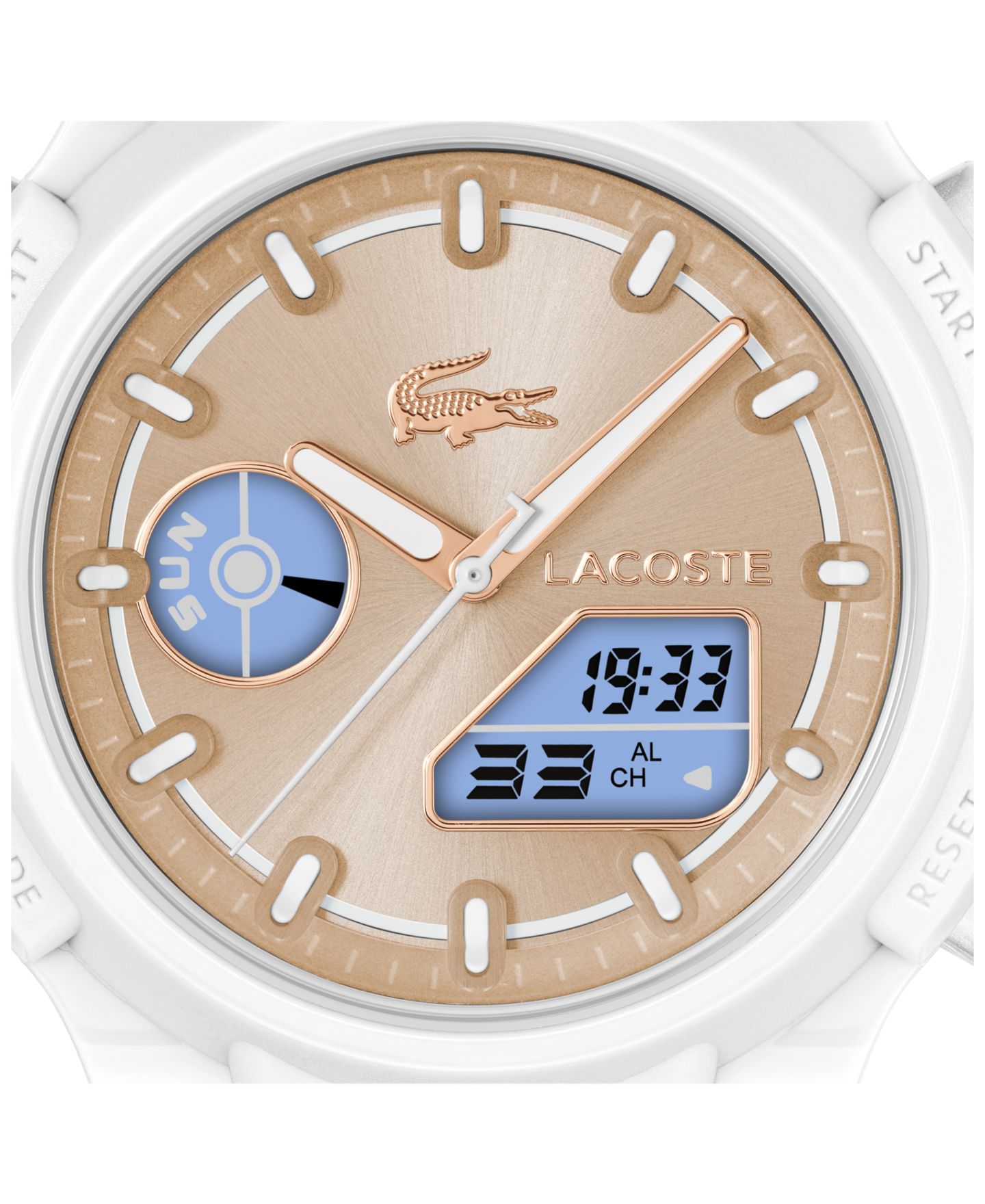 Женские часы Lacoste LC33 White Silicone Strap Watch, 40mm — фото 4