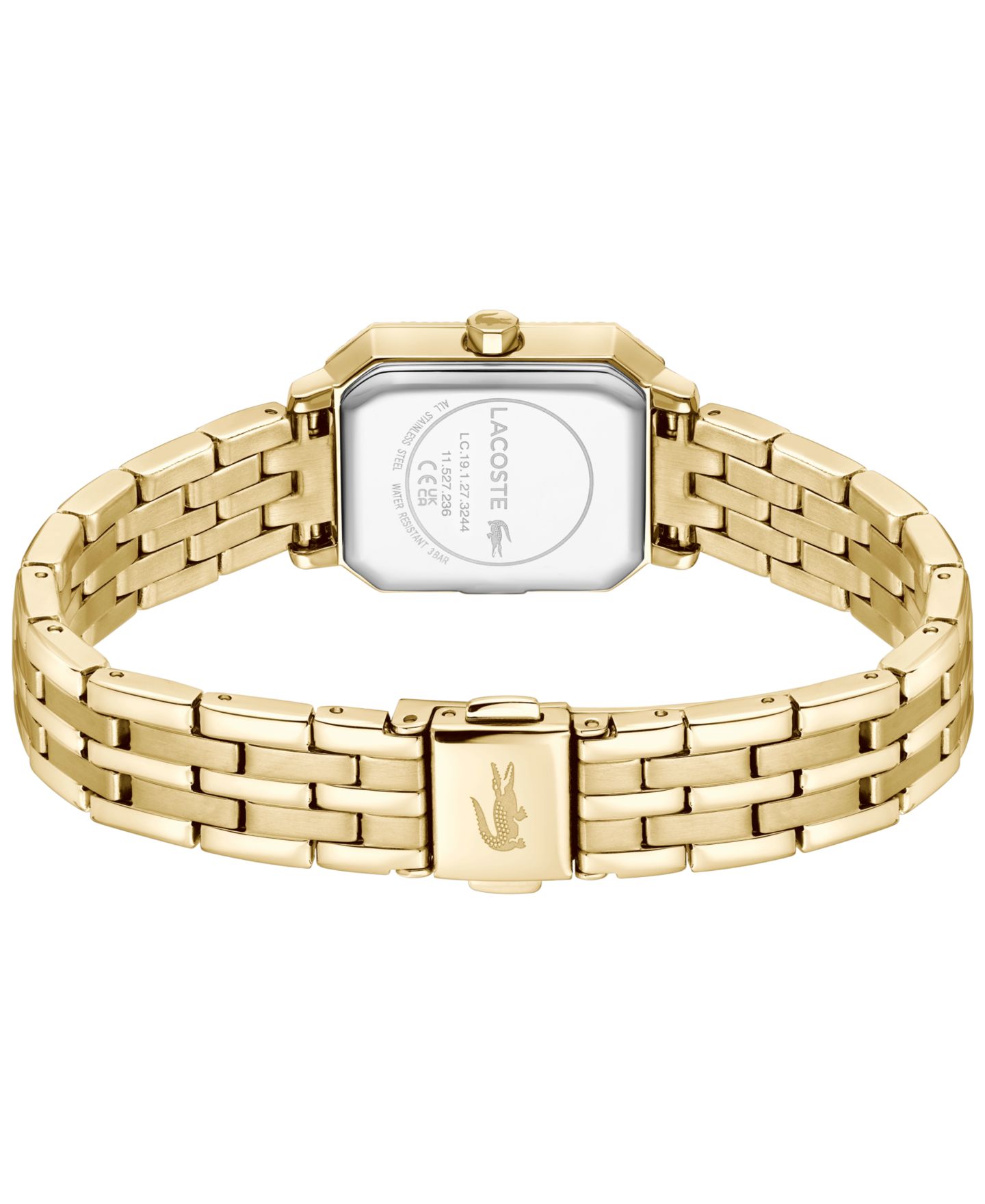 Женские часы Lacoste Parisienne Gold Tone Stainless Steel Bracelet Watch, 28.3 x 20.7mm — фото 3