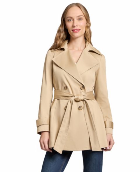 Женские куртки Jones New York Trench Double Breasted Collared Coat
