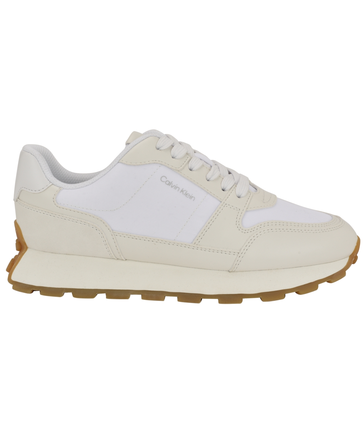 Calvin Klein Women's Tulay Casual Round Toe Sneakers In White,beige