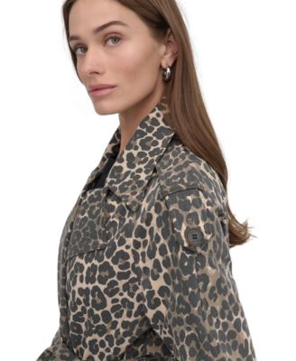 Women's Short Belted Double-Breasted Trench Coat
