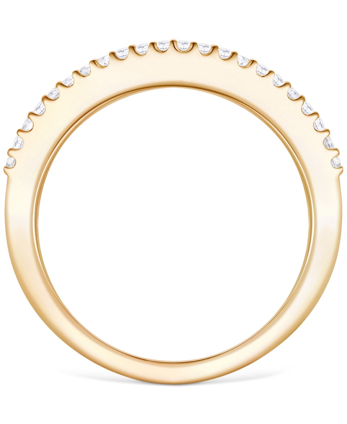 Macy's Emerald (1 Ct. T.w.) & Diamond (1/3 Ct. T.w.) Channel Set Band In 14k Gold (also Available In Ruby & In Ruby