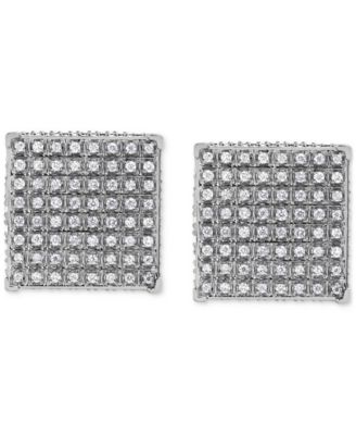 Diamond Pav&eacute; Square Stud Earrings (5/8 ct. t.w.) in 14k White Gold