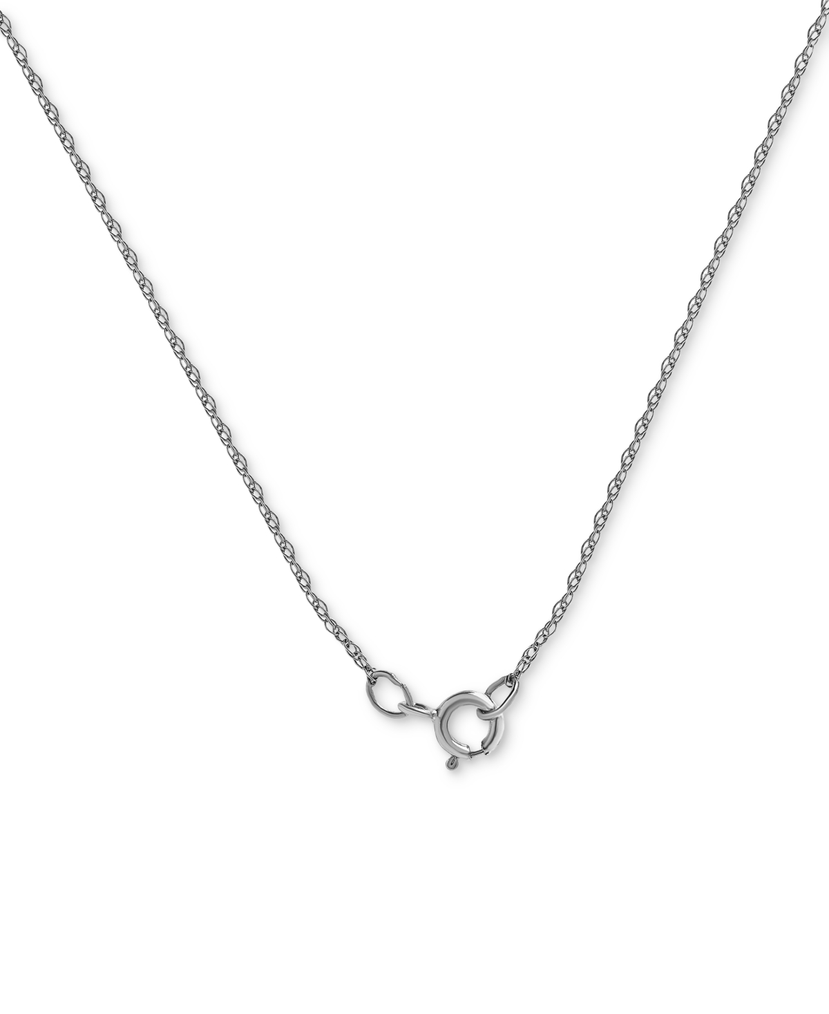 MACY'S DIAMOND CURVING 18" PENDANT NECKLACE (1/3 CT. T.W.) IN 10K WHITE GOLD 