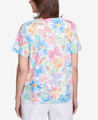 Women's Spring Butterfly Crew Neck Top