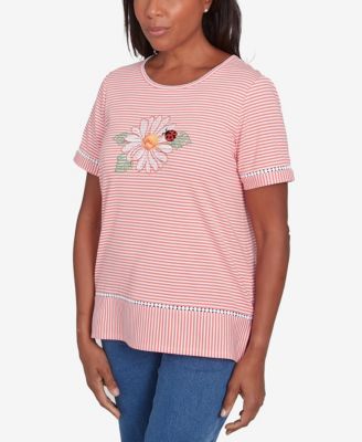 Women's Classic Daisy Knit Striped Top