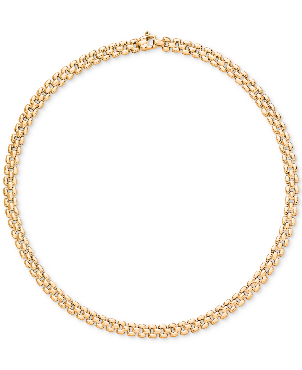 Macy's Amethyst (5-3/8 Ct. T.w.) & White Topaz (3/4 Ct. T.w.) Panther Link 18" Necklace In 14k Gold-plated In Amethyst