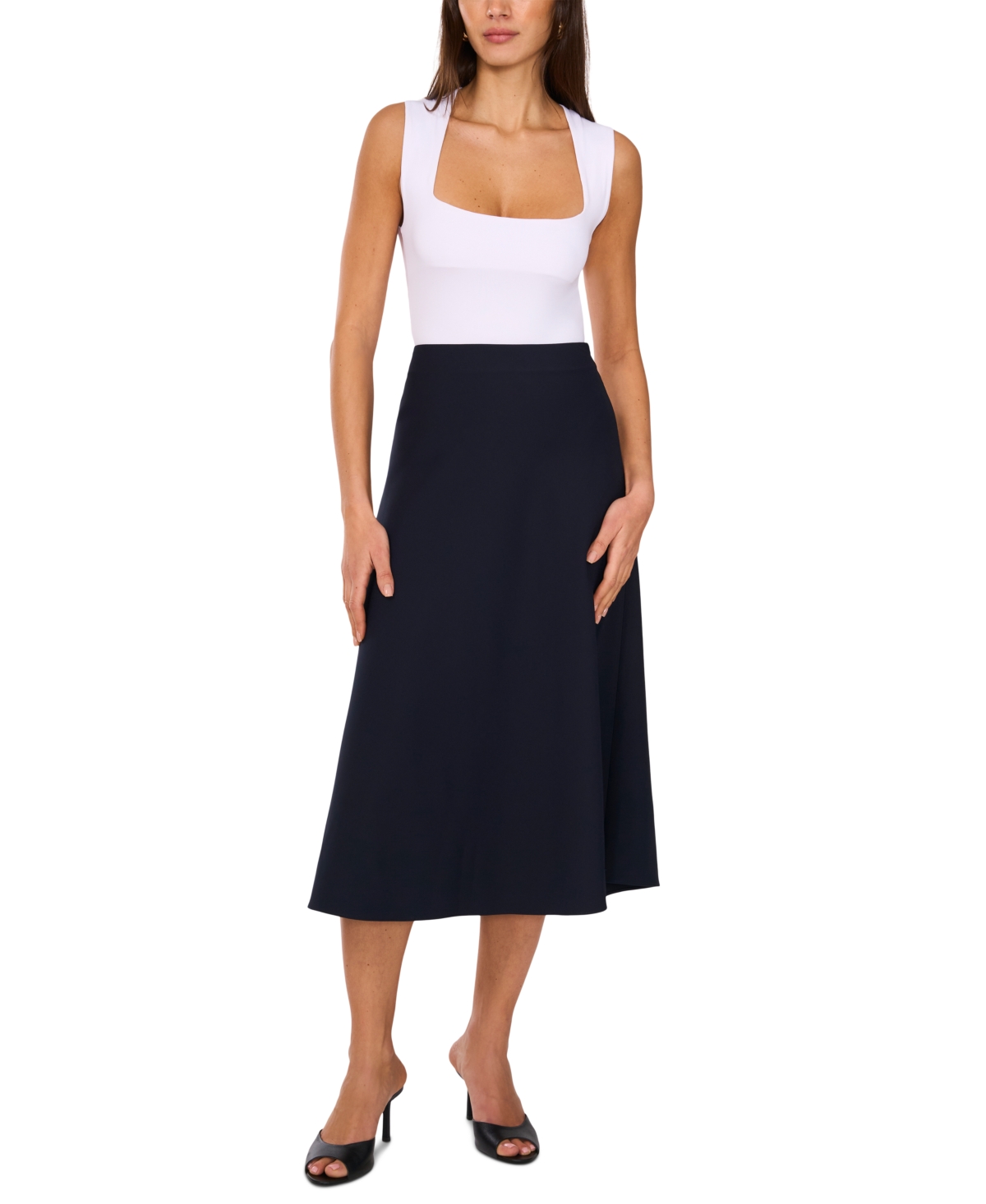 VINCE CAMUTO WOMEN'S A-LINE MIDI SKIRT 