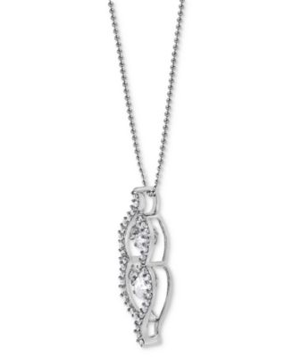 Diamond Pendant Necklace (1/2 ct. t.w.) in 14k White Gold