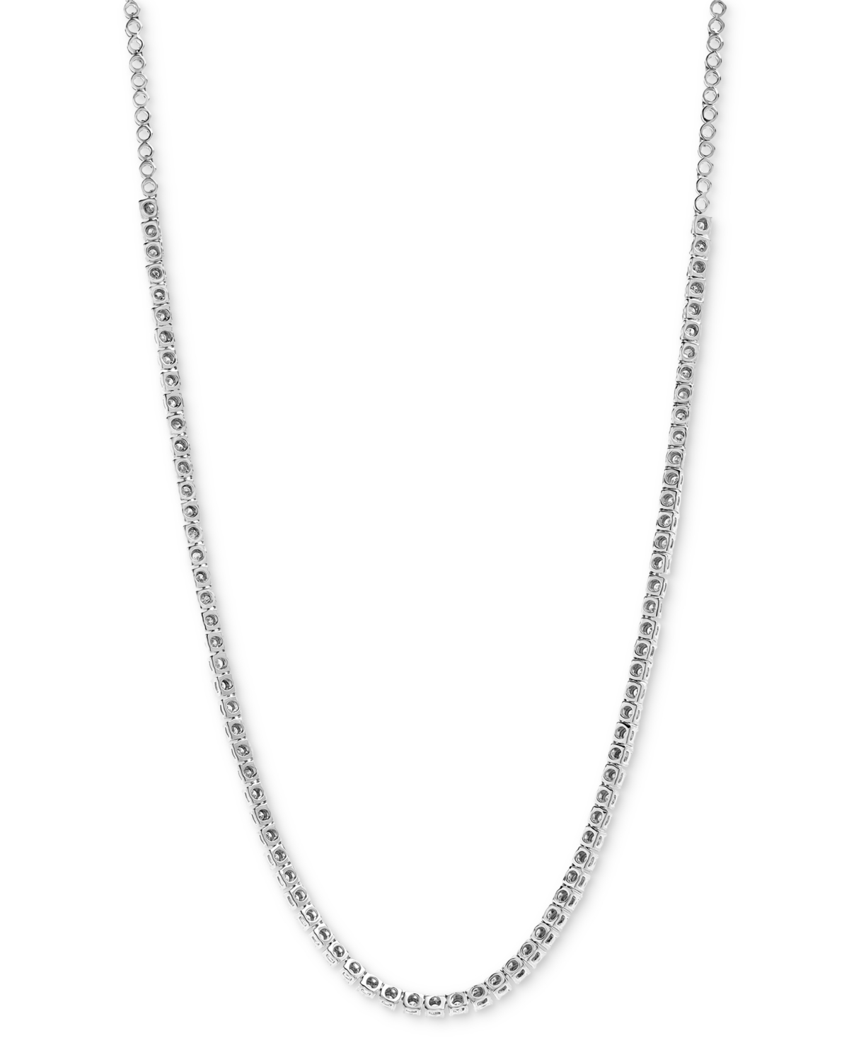 Macy's Diamond Necklace (1 Ct. T.w.) In 10k White Gold In White Gold