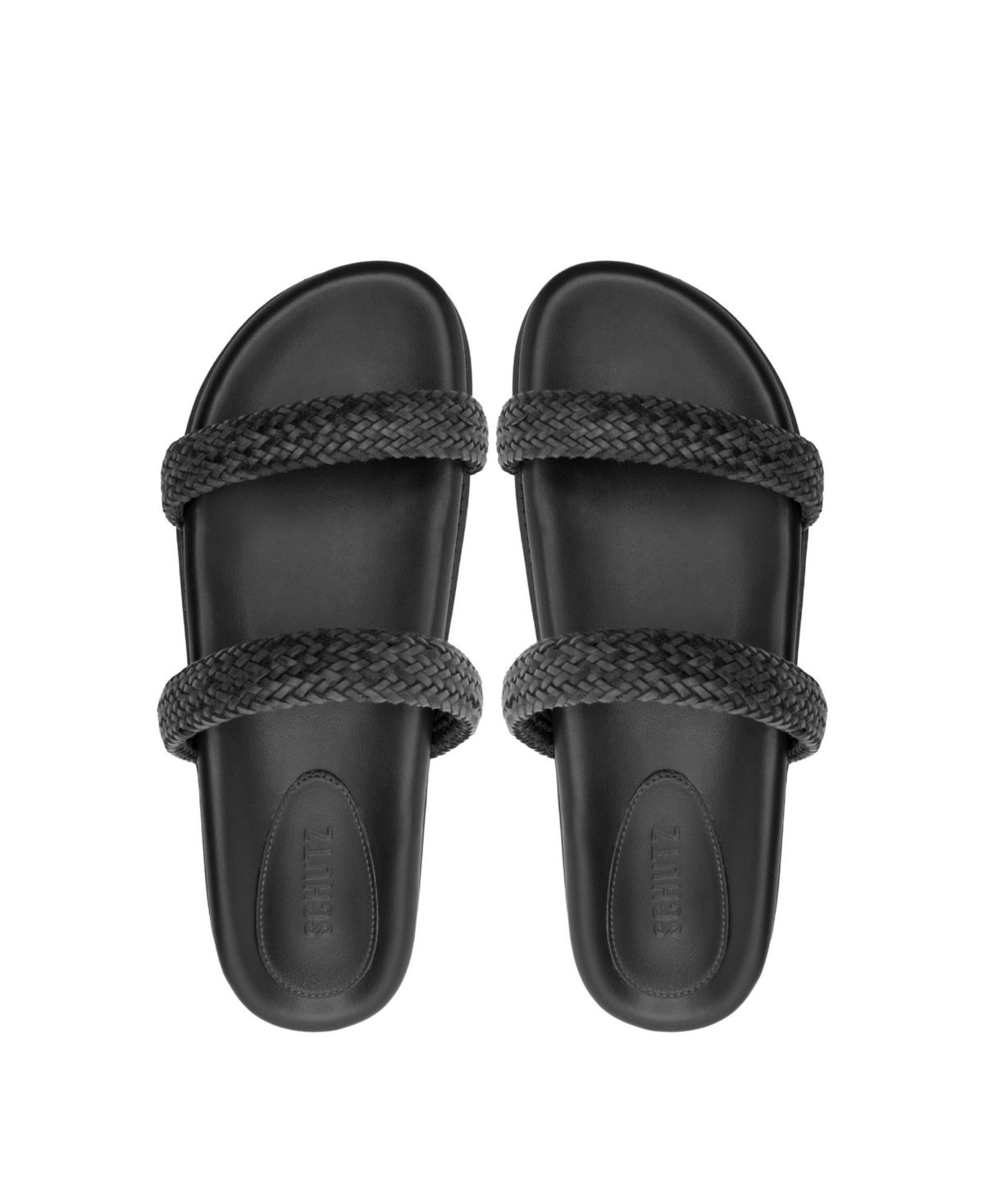 Schutz Ruby Sporty Slide Sandal In Black