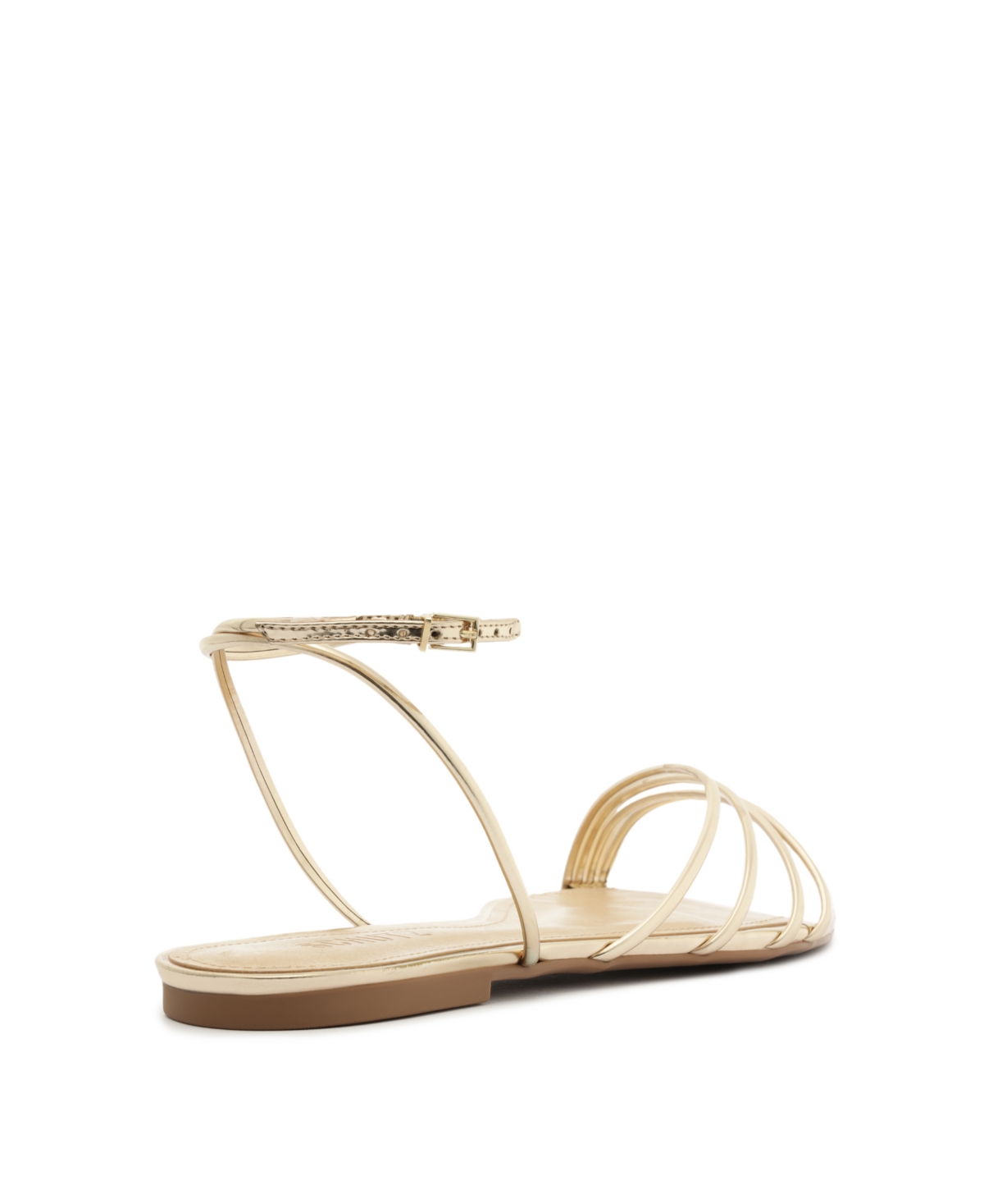 Shop Schutz Women's Inez3 Round Toe Flat Sandals In Gold
