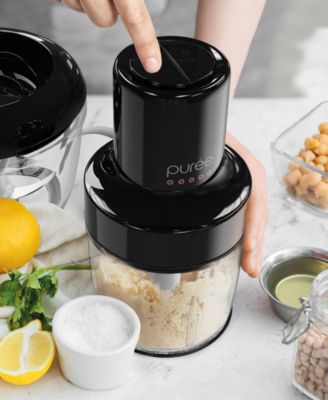 Puree 8.5-Cup Food Processor with Stainless Steel Blades, Black