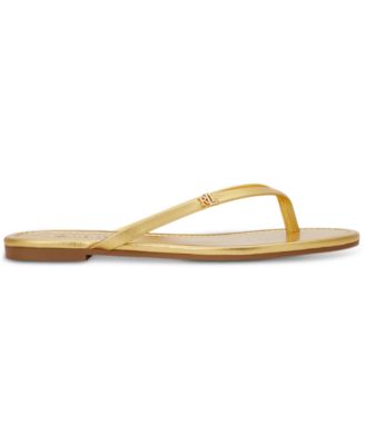 US発【Ralph Lauren】Raquel Flip Flop Sandals☆トングサンダル Raquel Leather Flip-Flop