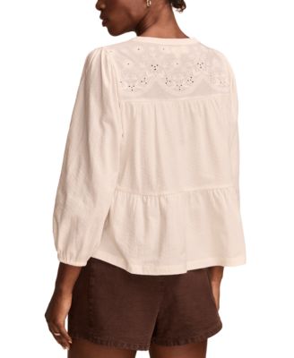 Women's Embroidered Peasant Top
