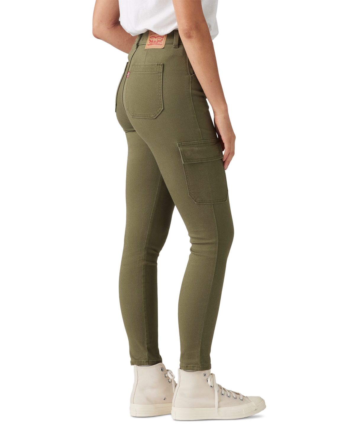 Levi's Women's 721 High-rise Skinny Cargos Jeans In Ivy Green